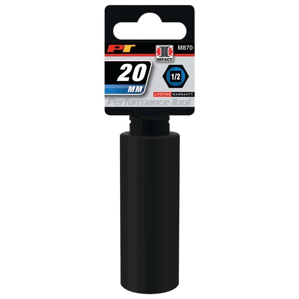 Performance Tool 1/2″ Drive 20mm 6-Point Deep Impact Socket - Image 2