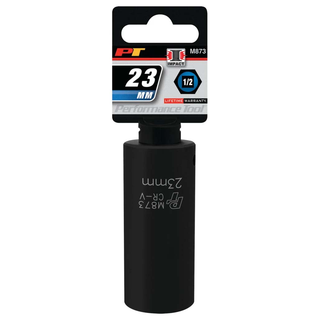 Performance Tool 1/2″ Drive 23mm 6-Point Deep Impact Socket - Image 2