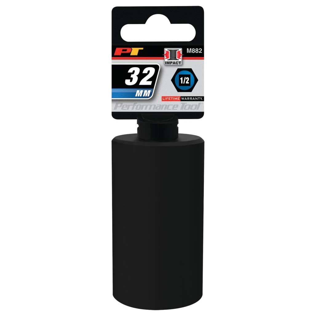 Performance Tool 1/2″ Drive 32mm 6-Point Deep Impact Socket - Image 2