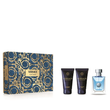 VERSACE POUR HOMME 3 PCS SET: 1.7 EAU DE TOILETTE SPRAY + 1.7 SHAMPOO + 1.7 AFTER SHAVE