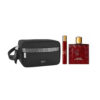 VERSACE EROS FLAME 3 PCS SET FOR MEN: 3.3 EAU DE PARFUM SPRAY + 0.33 EAU DE PARFUM SPRAY + POUCH