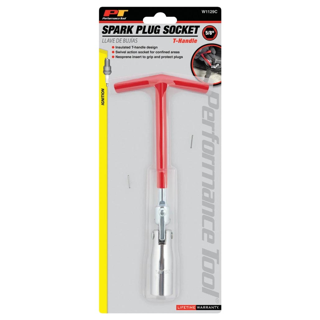 Performance Tool Universal Spark Plug Tool Socket 5/8" (Red) - Image 2