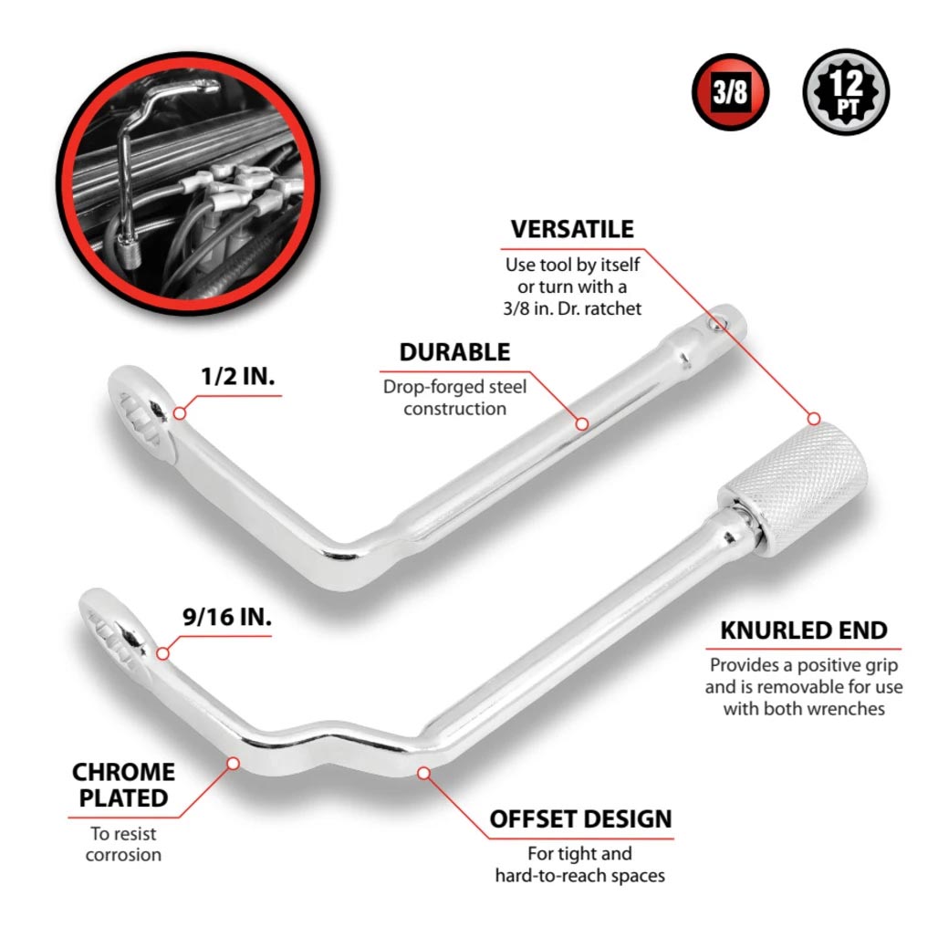 Performance Tool SAE Offset Distributor Clamp Wrench - Image 2