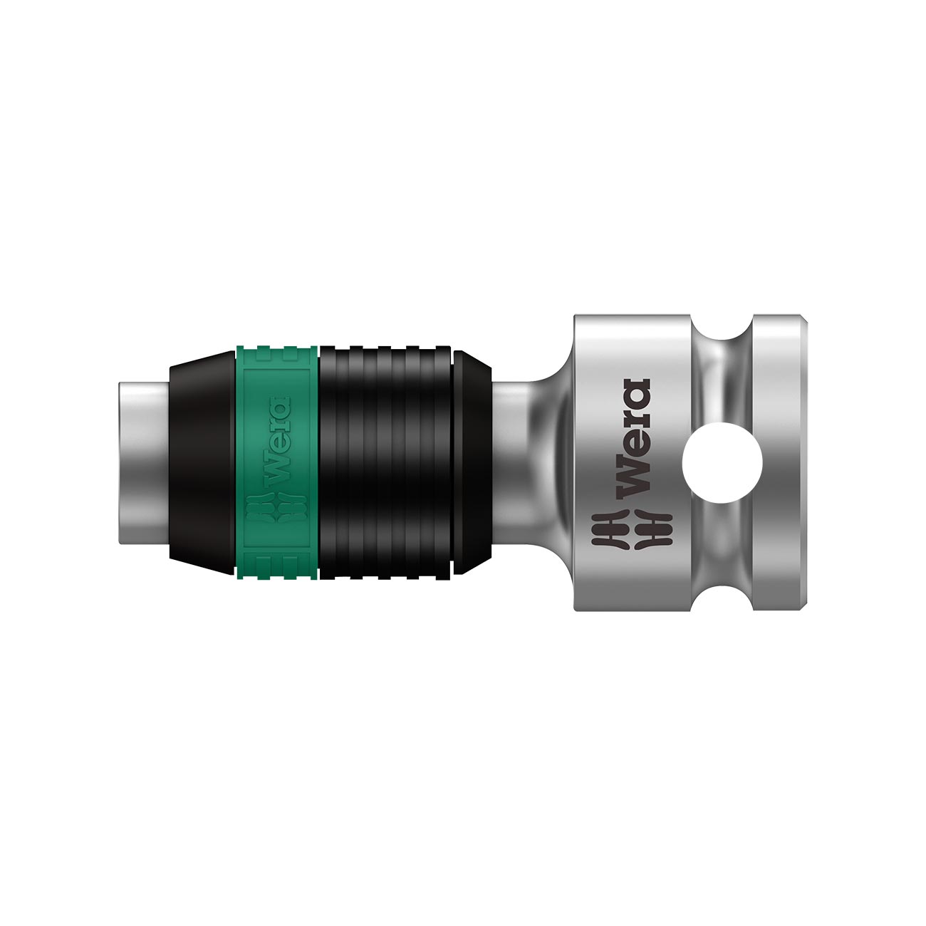 Wera Bit Adapter 3/8″ Square to 1/4″ Hex with Quick-Release Chuck - Length 1-3/4″ (44mm)