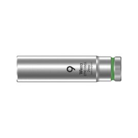 Wera Deep Socket 1/4″ Drive 6 Point Socket - 9 x 50mm