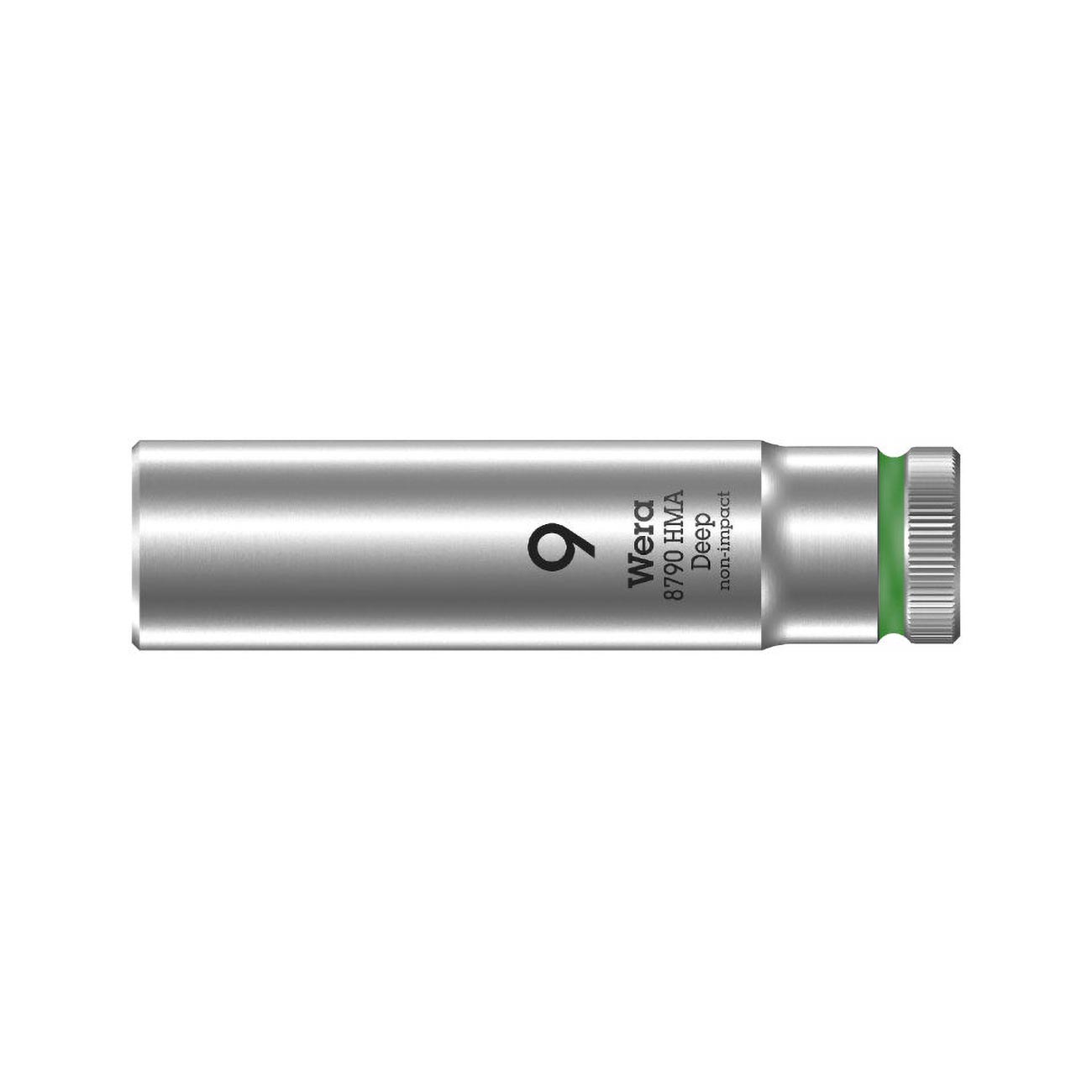 Wera Deep Socket 1/4″ Drive 6 Point Socket - 9 x 50mm