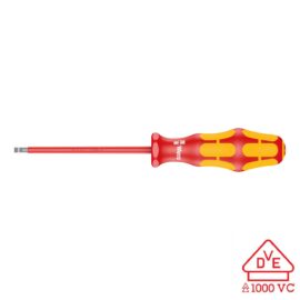 Wera VDE Insulated Screwdriver: Slotted 5.5mm x 200mm (with LaserTip)