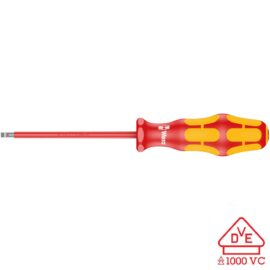 Wera VDE Insulated Screwdriver: Slotted 8mm x 175mm (with LaserTip)