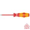 Wera VDE Insulated Screwdriver: Pozidriv PZ #1 x 80mm (with LaserTip)