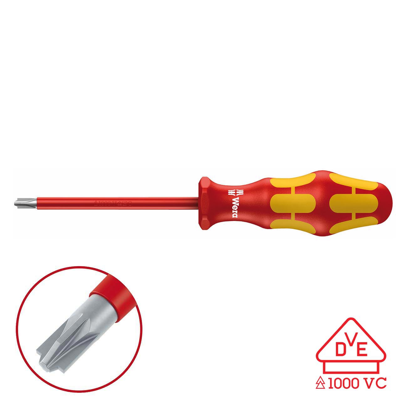 Wera VDE Insulated Screwdriver: Phillips/Slotted PH/S #2 x 100mm
