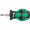 Wera Slotted Stubby/Carburetor Screwdriver: Phillips PH #1 x 25mm (without Lasertip)