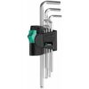 Wera Metric Hex-Plus Chrome-Plated Stainless Steel Long Shaft L-Key Wrench (7-Piece)