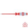 Wera VDE Insulated Stainless Steel Screwdriver: Slotted 4.0mm x 100mm (with Lasertip)