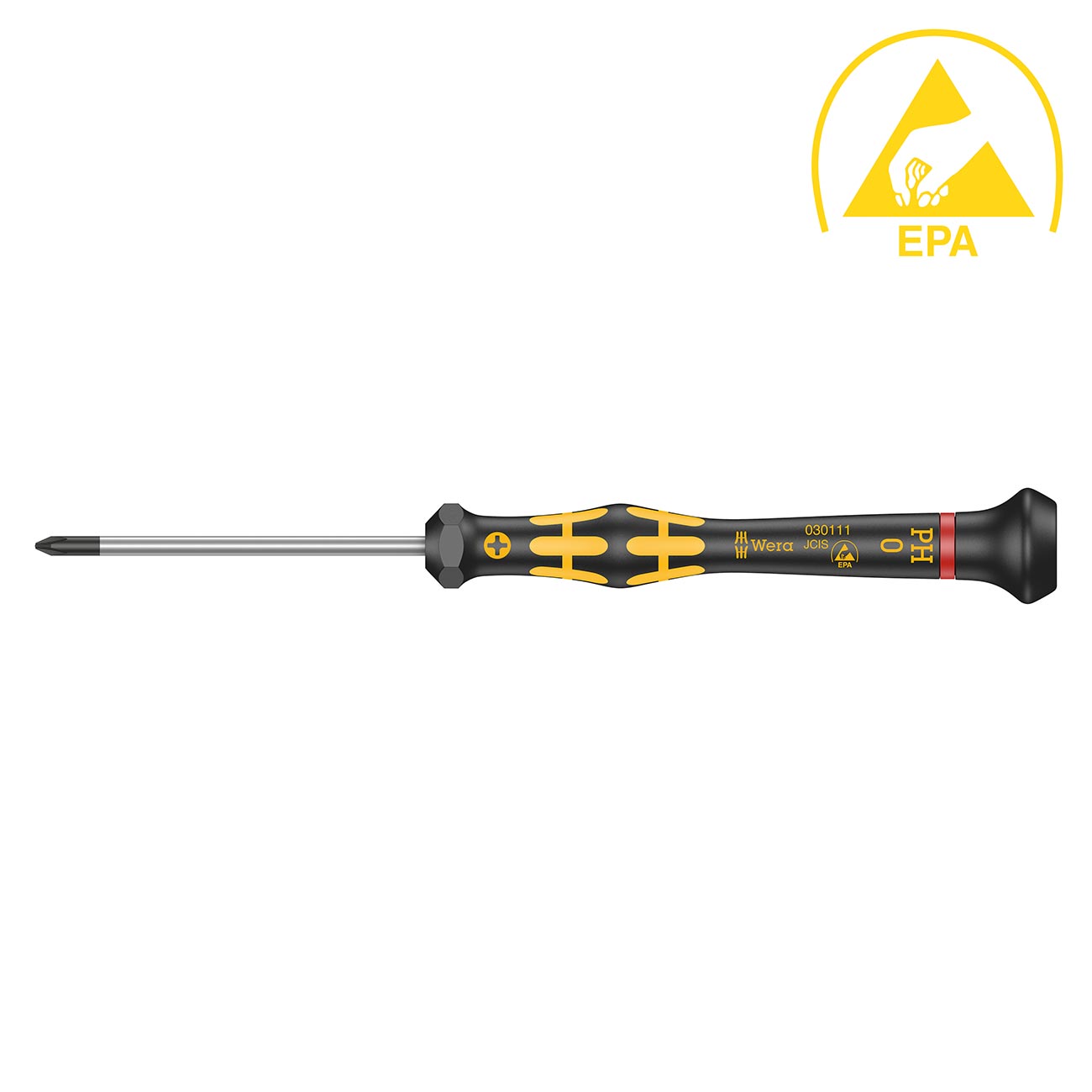 Wera ESD-Safe Micro Screwdriver: Phillips PH #0 x 60mm (JCIS)