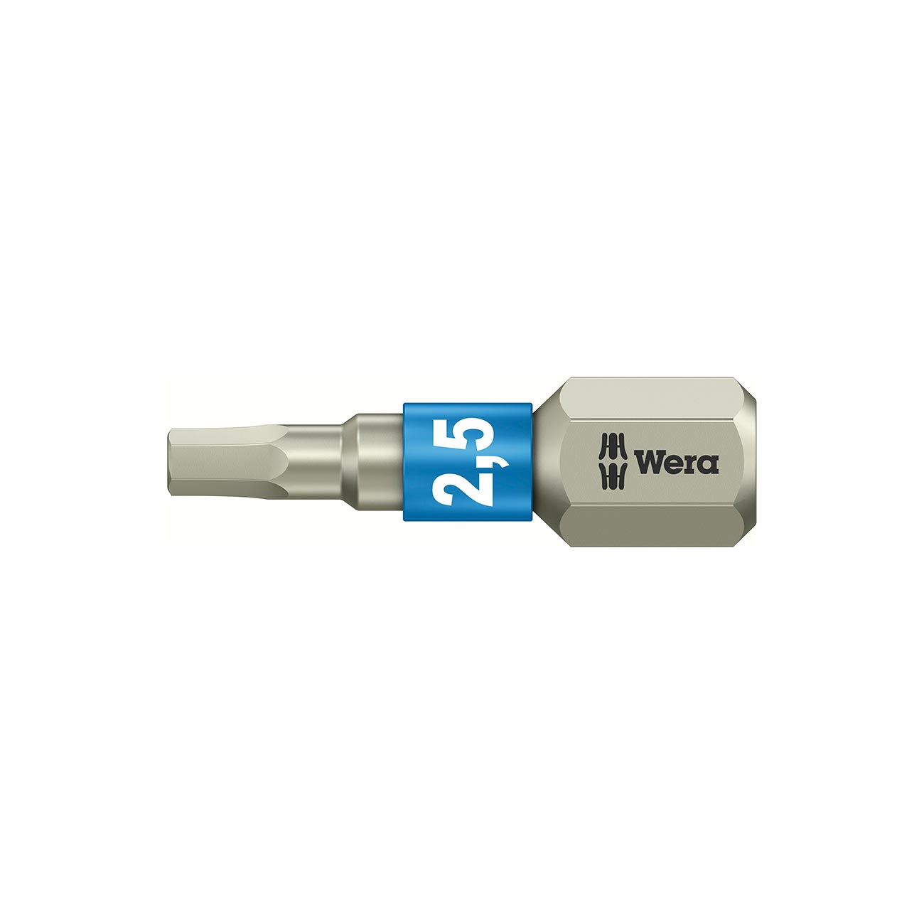 Wera Stainless Screwdriver Bit: HEX-PLUS 2.5 x 25mm