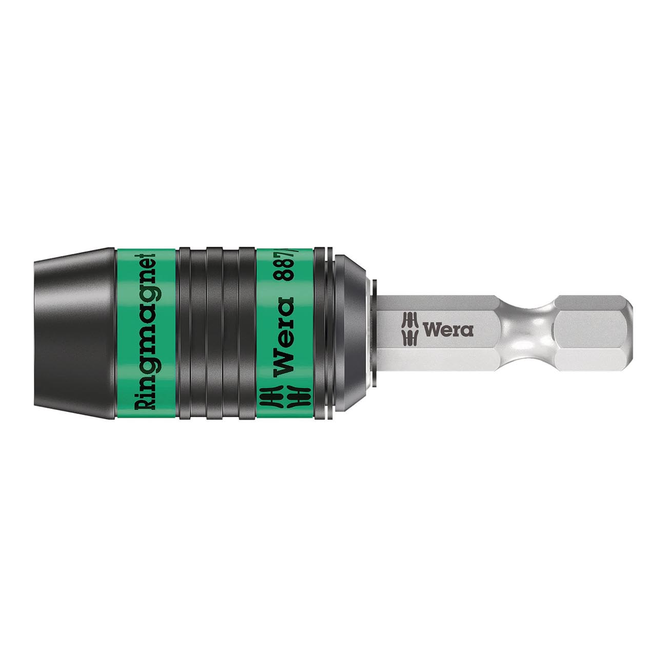 Wera Rapidaptor Ring Magnet Short Universal Bit Holder: 1/4" x 57mm (2-1/4")