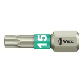 Wera 1/4″ Drive Stainless Steel TORX Bit: TX #15 x 25mm