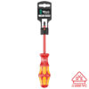 Wera Screwdriver: VDE Insulated Square SQ #2 x 100mm (On Hang-Tag)