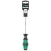 Wera Screwdriver: Slotted 6.5 mm x 100 mm LaserTip (On Hang-Tag)