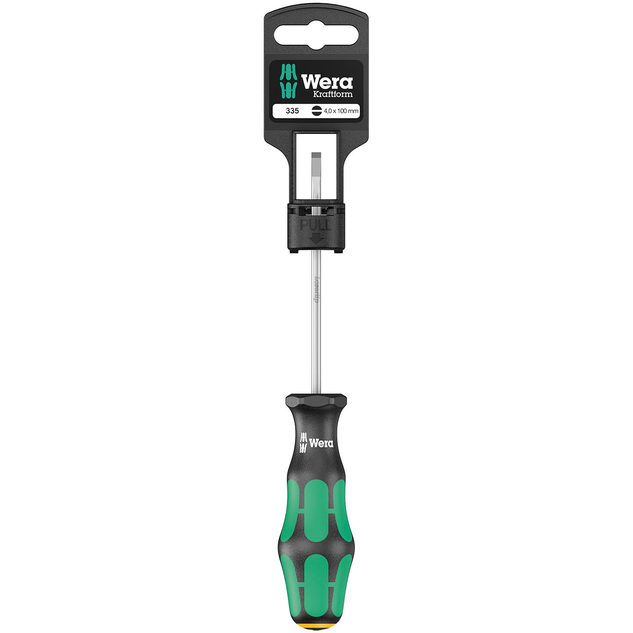 Wera Screwdriver: Slotted 3.5 mm x 100 mm LaserTip (On Hang-Tag)