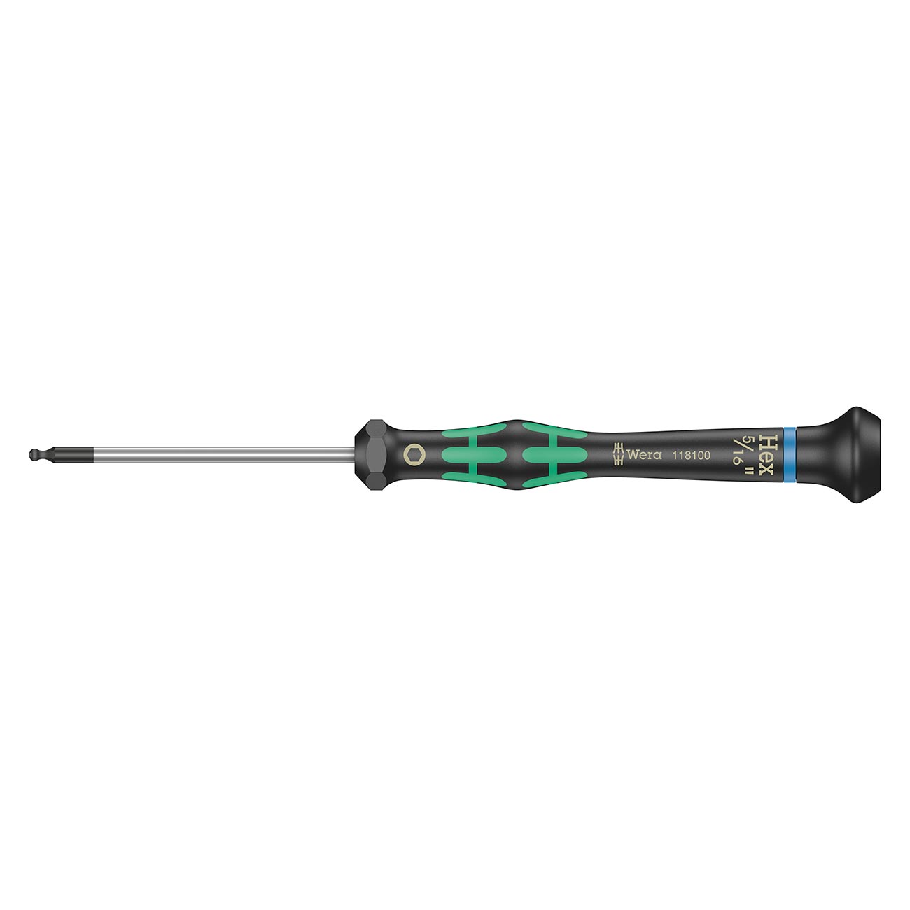 Wera Micro Precision SAE HEX-Plus Screwdriver - 5/16" x 60mm (Ball-End)
