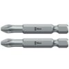 Wera Phillips Long bit: PH #2 Bit x 50mm – 1/4″ Drive (2-Pack)