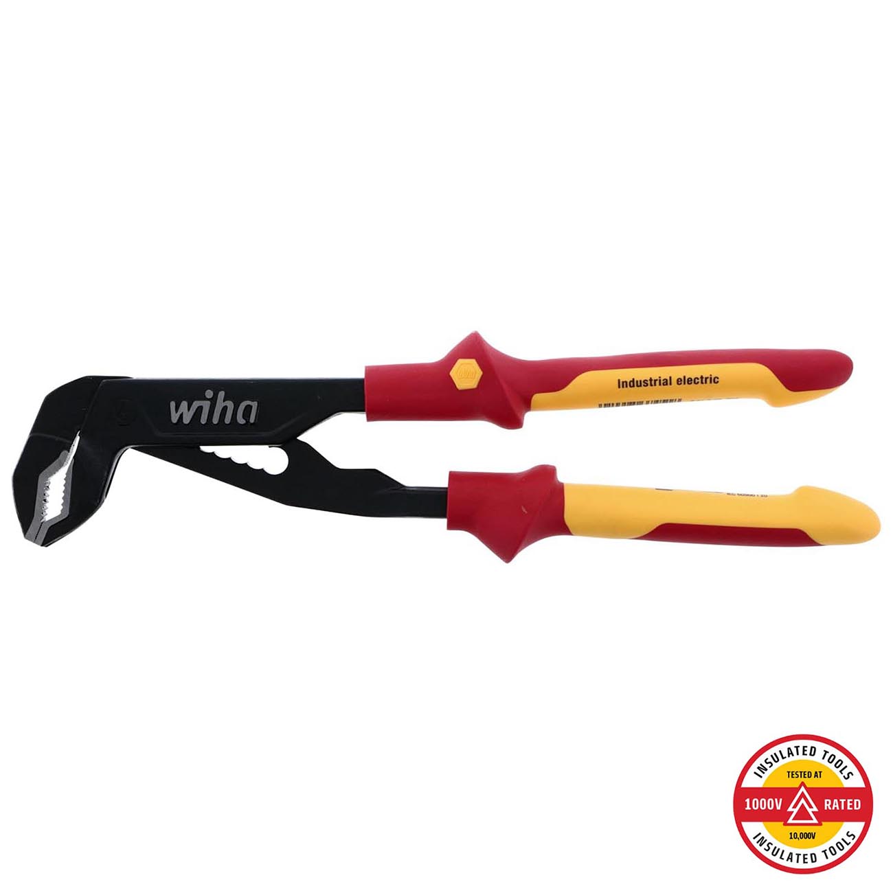 Wiha Insulated Waterpump Slide Lock V-Groove Pliers – 10″