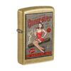 *48267VINTAGE* Zippo 81675 Windproof Lighter Pin-up Girl "Whiskey and Cigars Party" Street Brass