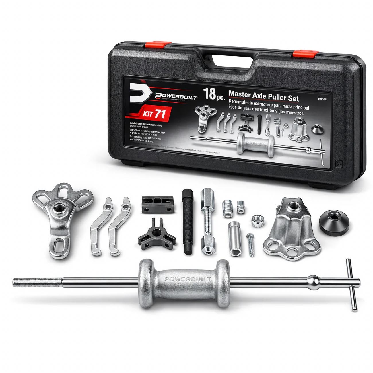 PowerBuilt Master Axle Puller Kit (18 Piece)
