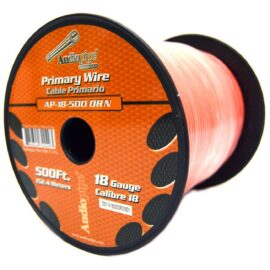 Audiopipe Primary Wire 18-Gauge 500 Foot Spool - Orange