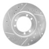 DFC Brake Rotor - Drilled and Slotted - Silver