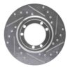 DFC Brake Rotor - Drilled and Slotted - Silver