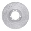 DFC Brake Rotor - Drilled and Slotted - Silver