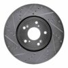 DFC Brake Rotor - Drilled and Slotted - Silver
