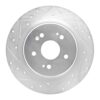 DFC Brake Rotor - Drilled and Slotted - Silver