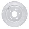 DFC Brake Rotor - Drilled and Slotted - Silver