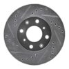 DFC Brake Rotor - Drilled and Slotted - Silver