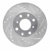 DFC Brake Rotor - Drilled and Slotted - Silver