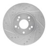 DFC Brake Rotor - Drilled and Slotted - Silver