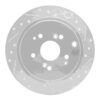 DFC Brake Rotor - Drilled and Slotted - Silver