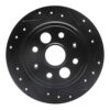 DFC Brake Rotor - Drilled and Slotted - Black