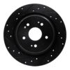 DFC Brake Rotor - Drilled and Slotted - Black