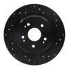 DFC Brake Rotor - Drilled and Slotted - Black