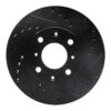 DFC Brake Rotor - Drilled and Slotted - Black