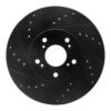 DFC Brake Rotor - Drilled and Slotted - Black