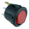 Nippon Round Rocker Switch with Red LED Illumination (10 pack)