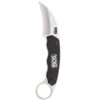 SOG Gambit Karambit Fixed 2.58" Satin Hawkbill Blade GRN Handles Molded Nylon Sheath