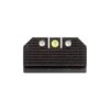 Night Fision Optics-Ready Stealth Series for Glock 17/19/34 Yellow Front Ring/Black Rear Rings