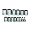 Williams 1/2″ Drive Shallow SAE Socket Set on Clip Rail 8-Point (14 Piece)