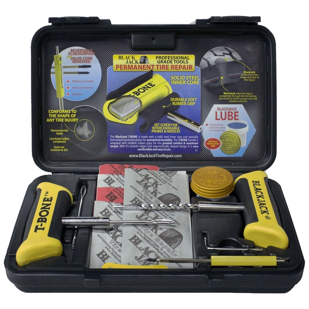 Black Jack T-Bone Complete Tire Repair Kit (30 Repairs)
